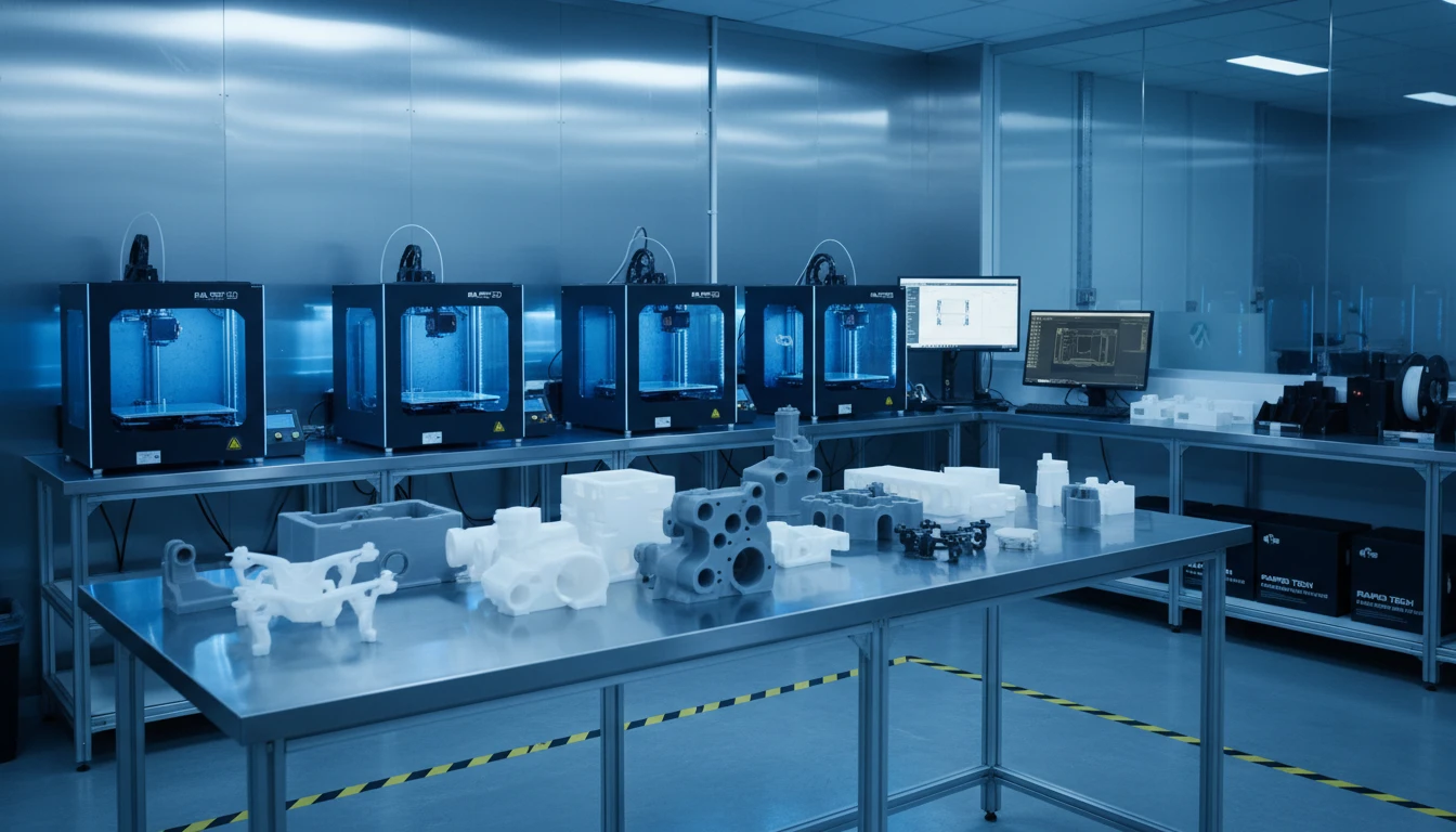 3D Rapid Prototyping: 3D-Drucker, technische Prototypen und additive Fertigung in industrieller Umgebung
